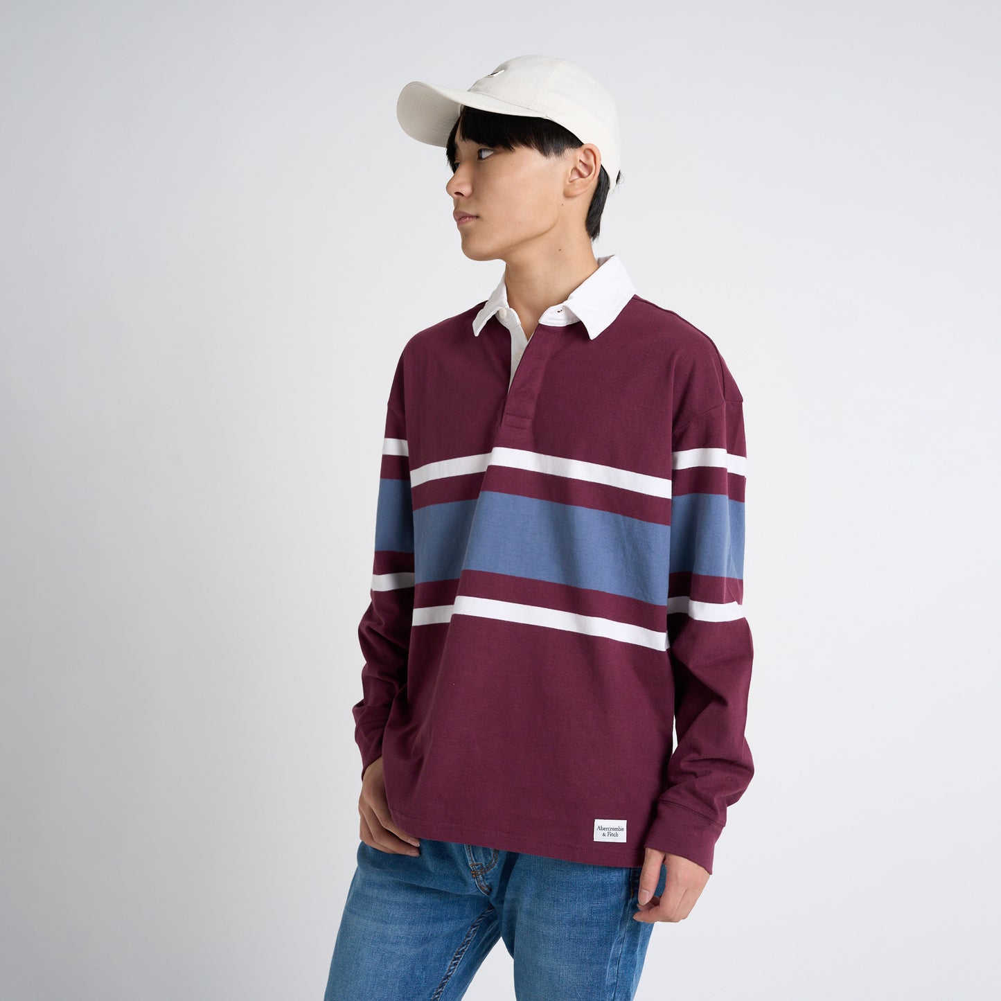 【110-170cm】 Tシャツ A&F(アバクロンビー&フィッチ) AFB LONG SLEEVE RUGBY POLO