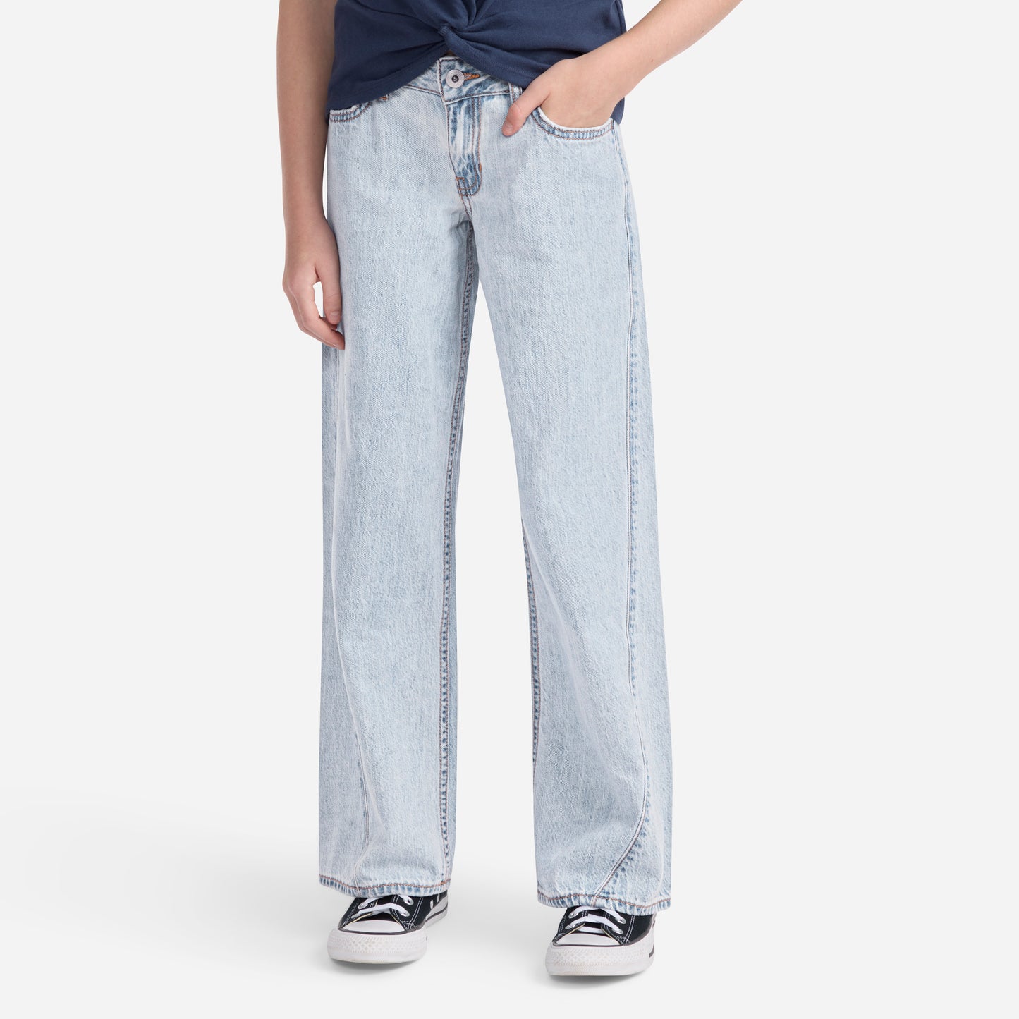 【110-170cm】  A&F(アバクロンビー&フィッチ)  AFG LOW RISE SEAMED BAGGY JEAN