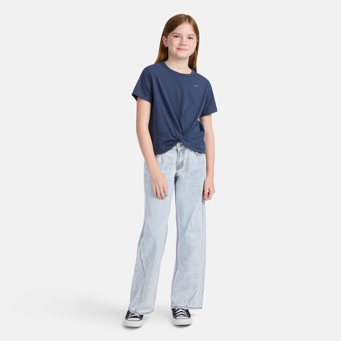 【110-170cm】  A&F(アバクロンビー&フィッチ)  AFG LOW RISE SEAMED BAGGY JEAN