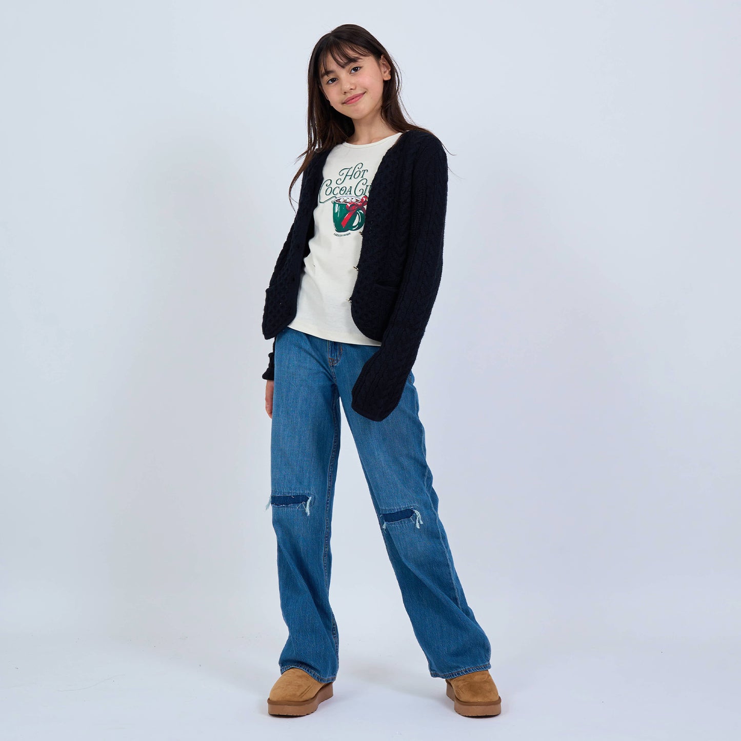 【110-170cm】 パンツ A&F(アバクロンビー&フィッチ) AFG HIGH RISE ULTRA WIDE LEG J