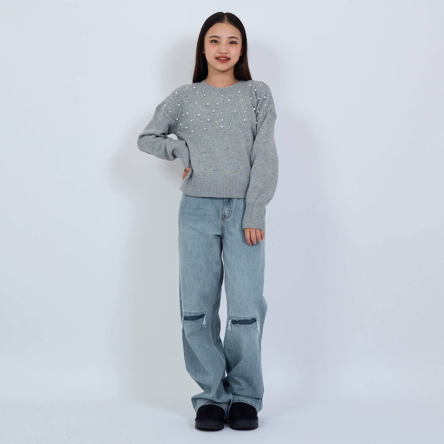 【110-170cm】 パンツ A&F(アバクロンビー&フィッチ) AFG HIGH RISE ULTRA WIDE LEG J