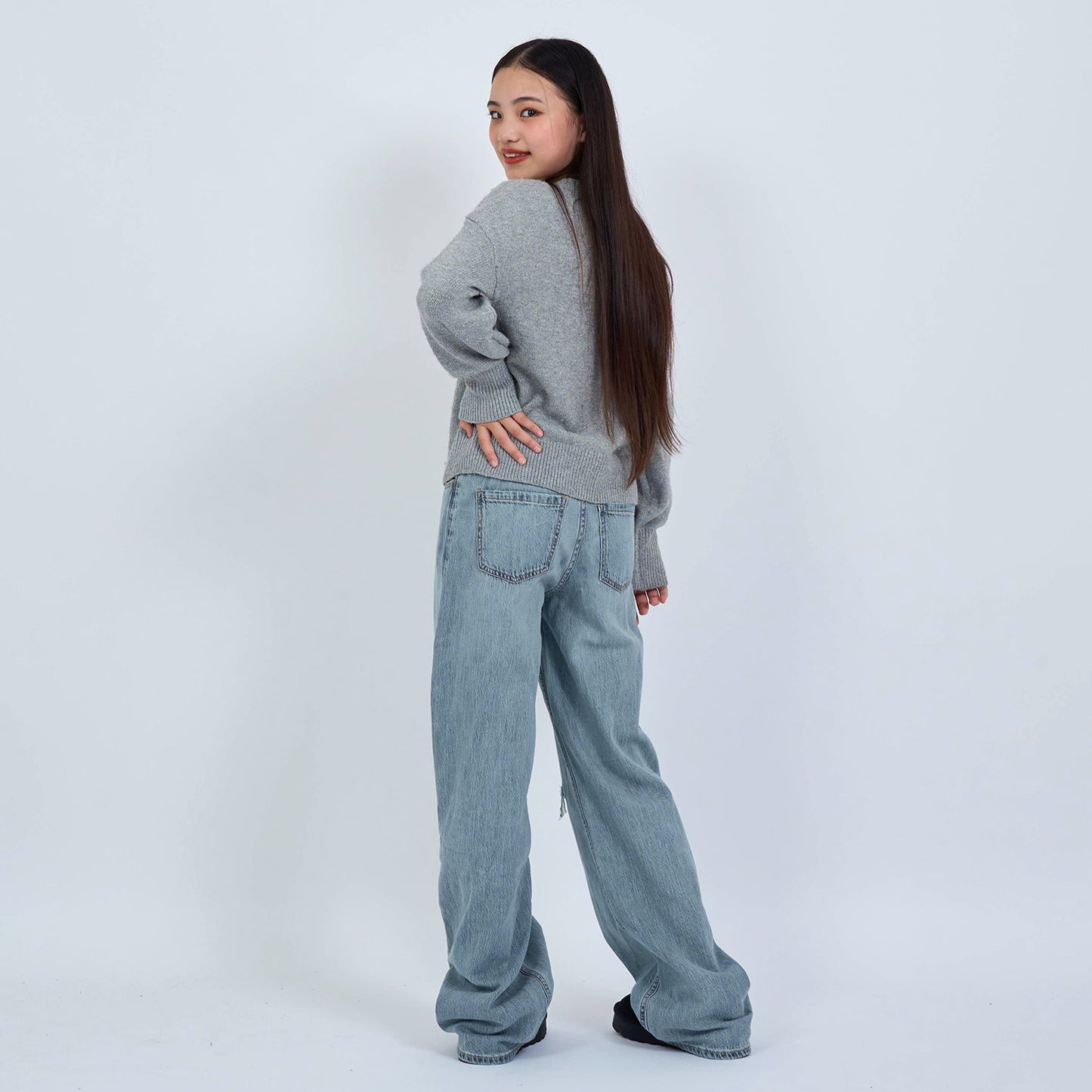 【110-170cm】 パンツ A&F(アバクロンビー&フィッチ) AFG HIGH RISE ULTRA WIDE LEG J