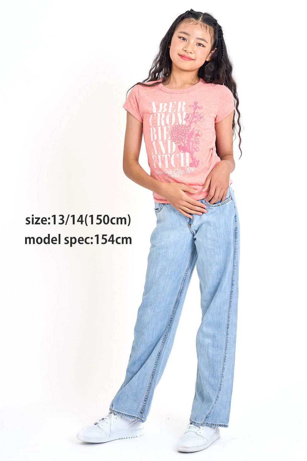 【110-170cm】 Tシャツ A&F(アバクロンビー&フィッチ) AFG ANF FLOWER LOCKUP BABY TEE
