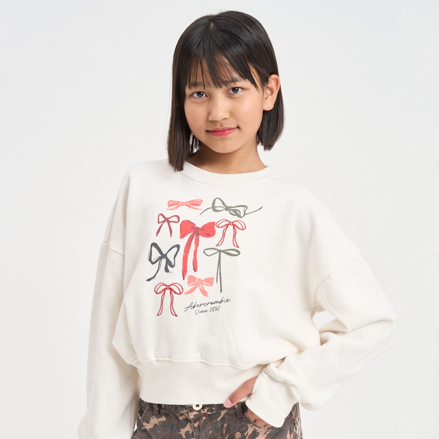 【110-170cm】 トレーナー/パーカー A&F(アバクロンビー&フィッチ) AFG SHINE LOGO CREW