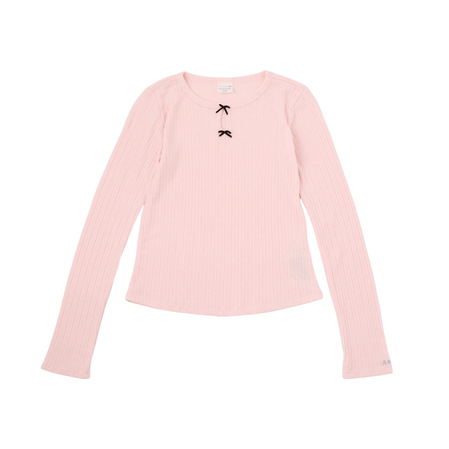 【110-170cm】 Tシャツ A&F(アバクロンビー&フィッチ) AFG DOUBLE BOW POINTELLE LS TO