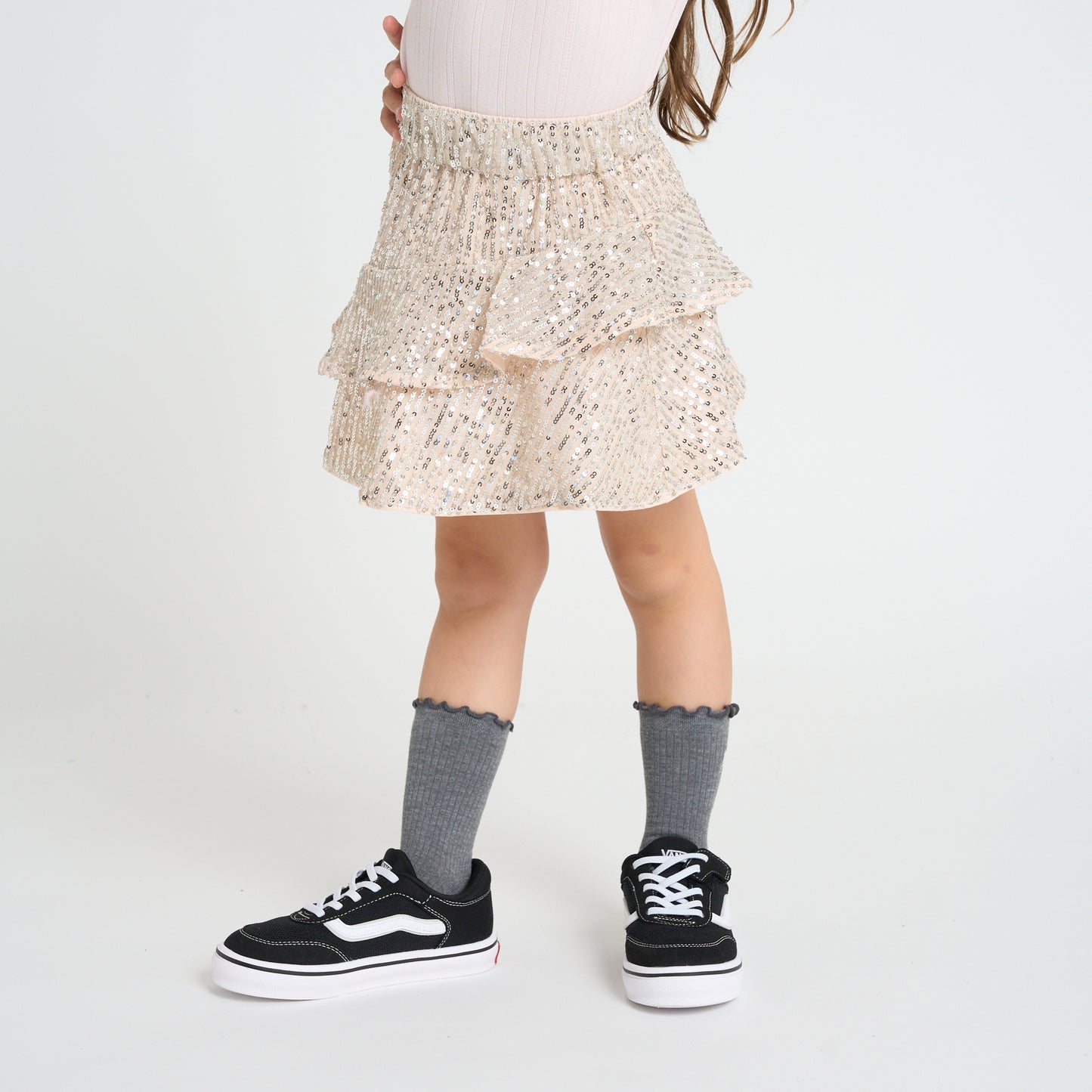 【110-170cm】 スカート A&F(アバクロンビー&フィッチ) AFG SEQUIN TIERED SKIRT