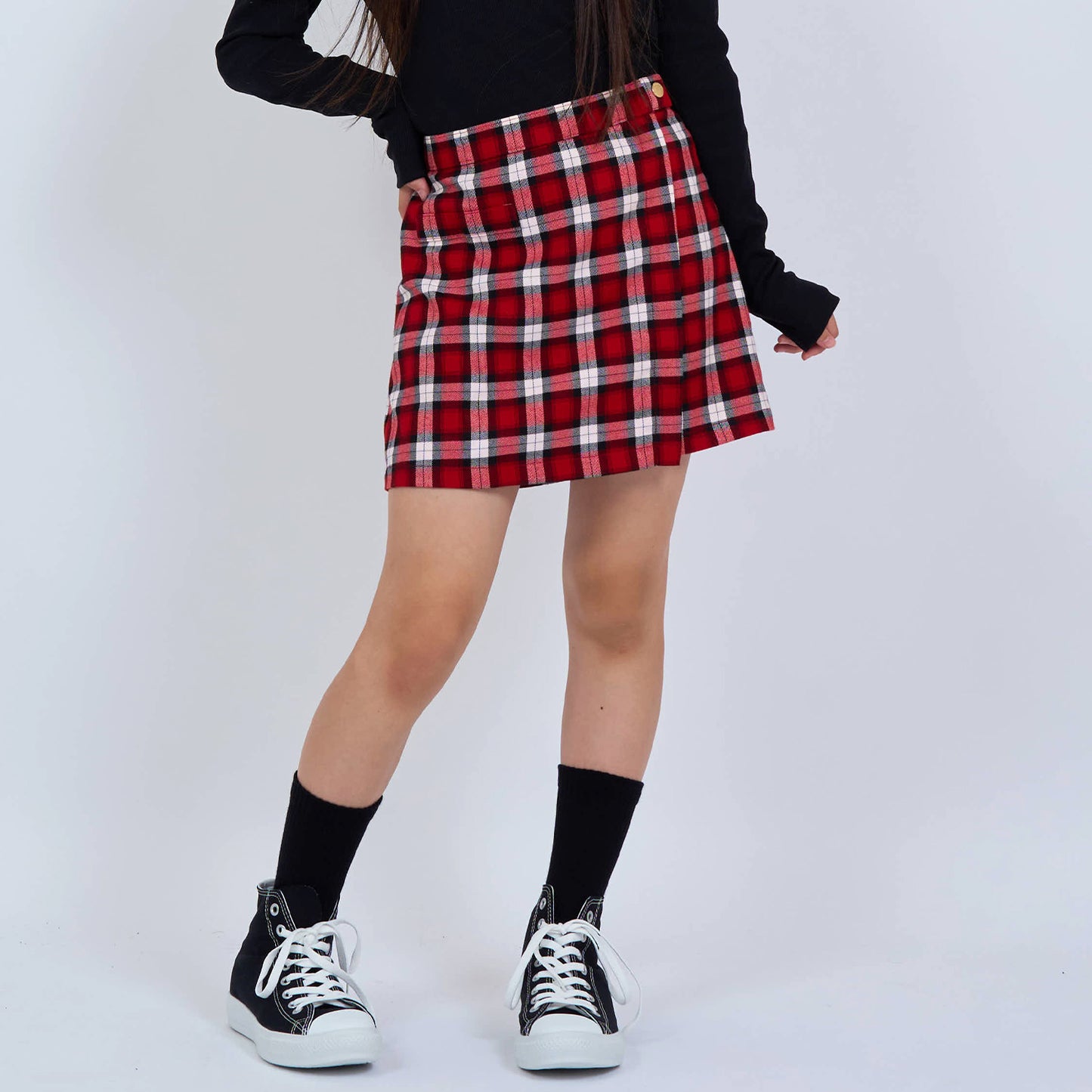【110-170cm】 スカート A&F(アバクロンビー&フィッチ) AFG PLAID WRAP SKORT