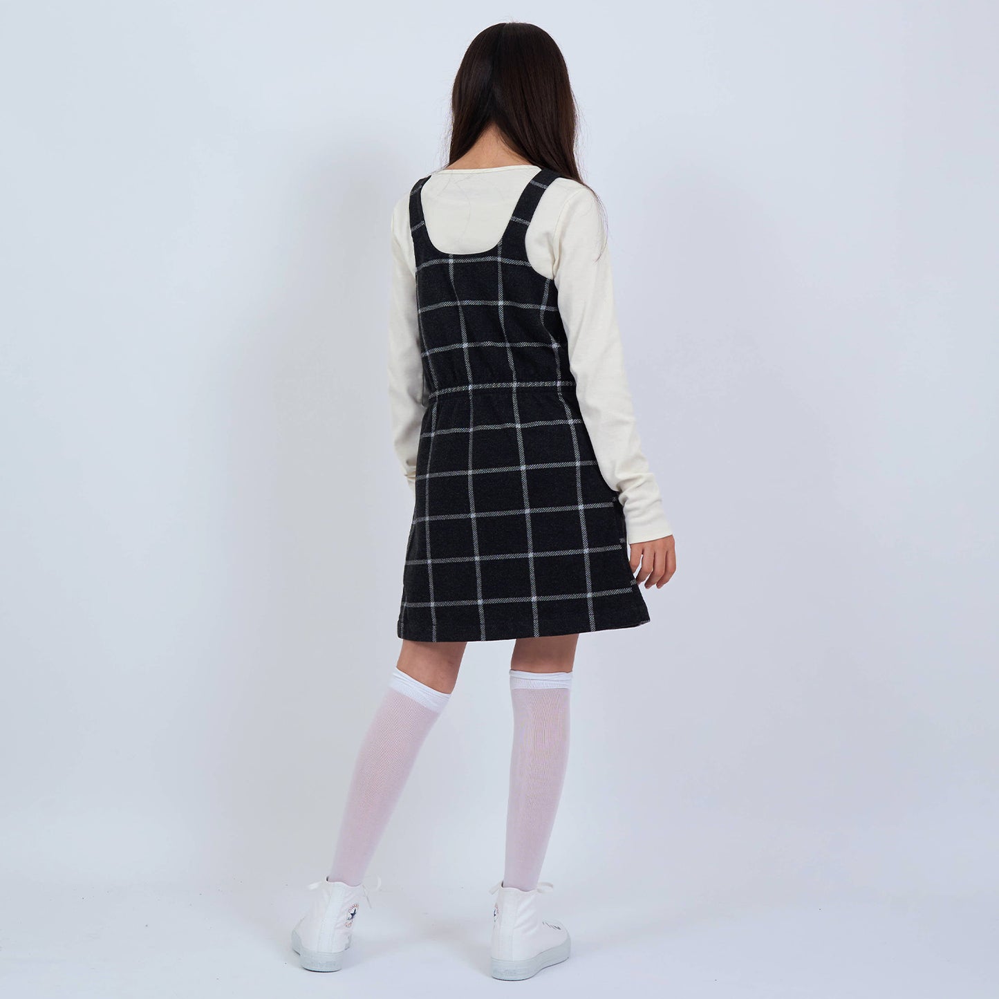 【110-170cm】 ワンピース A&F(アバクロンビー&フィッチ) AFG PLAID PINAFORE DRESS