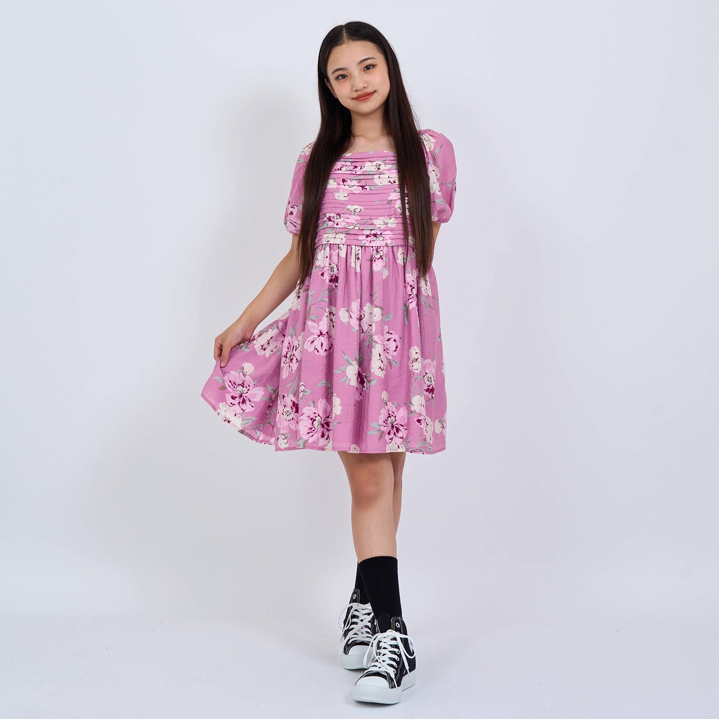 【110-170cm】 ワンピース A&F(アバクロンビー&フィッチ) AFG EMERSON CRINKLE MINI DRESS