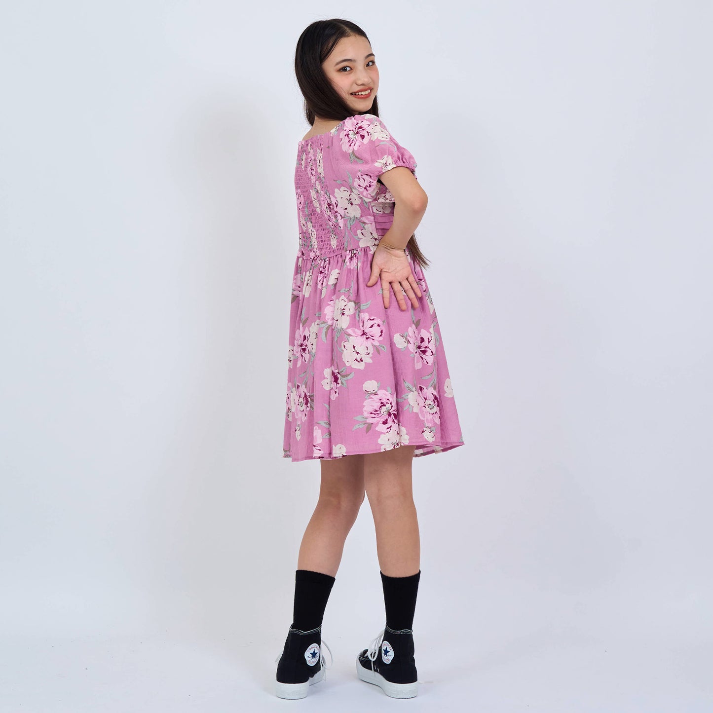 【110-170cm】 ワンピース A&F(アバクロンビー&フィッチ) AFG EMERSON CRINKLE MINI DRESS