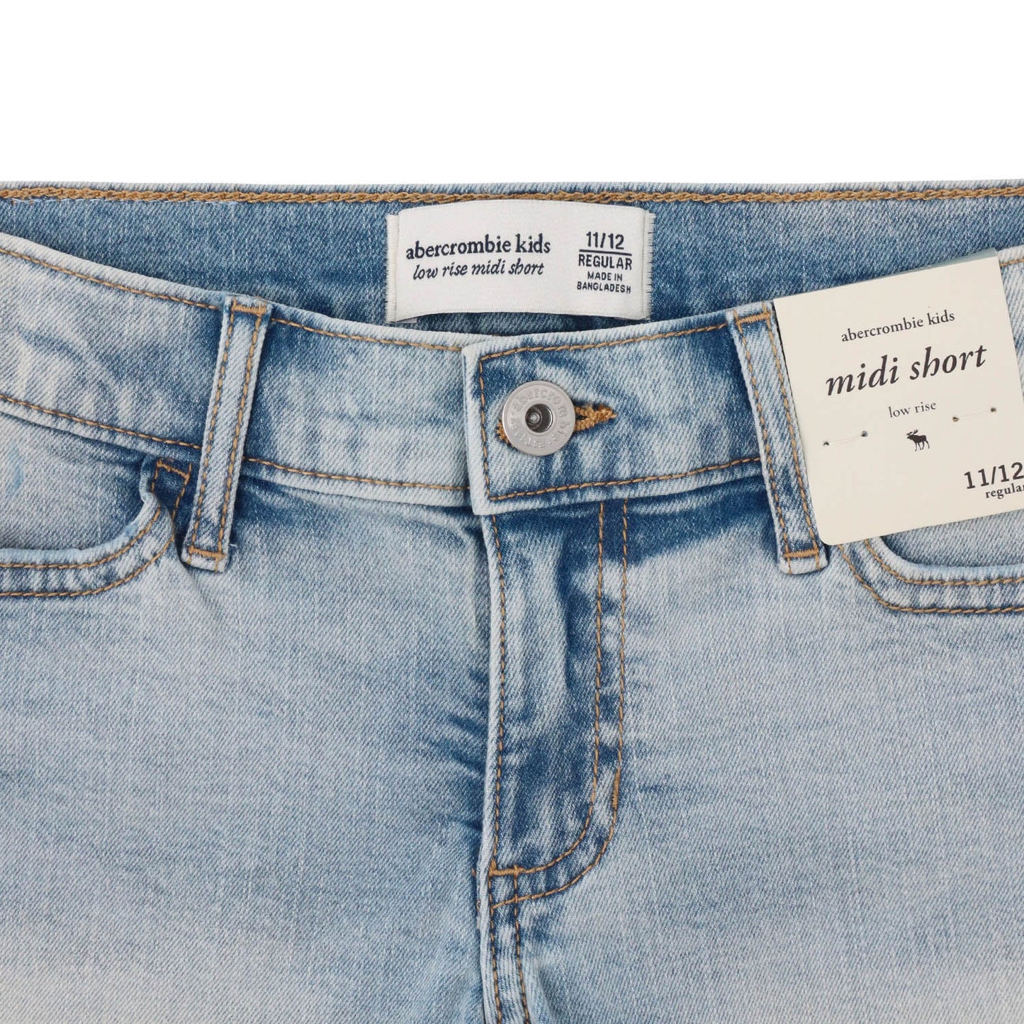 【110-170cm】  A&F(アバクロンビー&フィッチ) ハーフパンツ AFG LR MIDI DESTORY DENIM SHOR