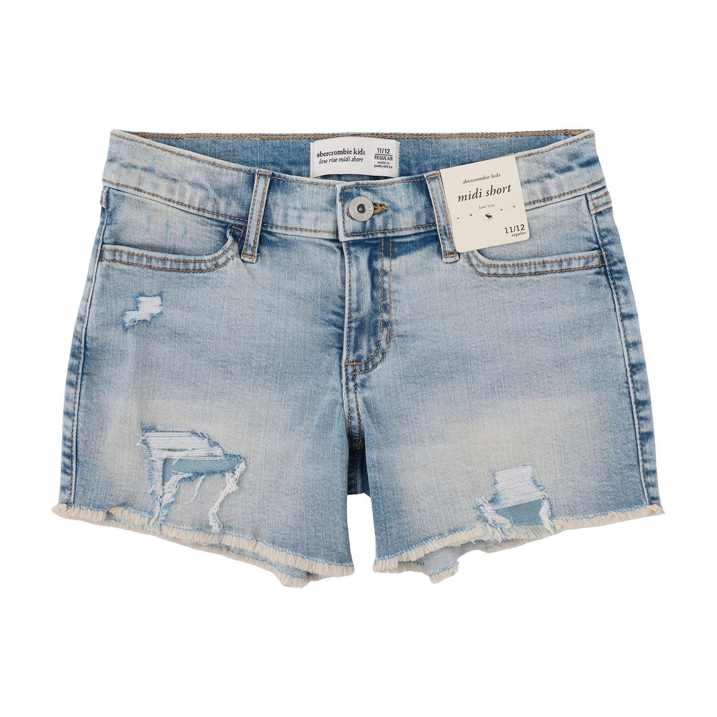 【110-170cm】  A&F(アバクロンビー&フィッチ) ハーフパンツ AFG LR MIDI DESTORY DENIM SHOR