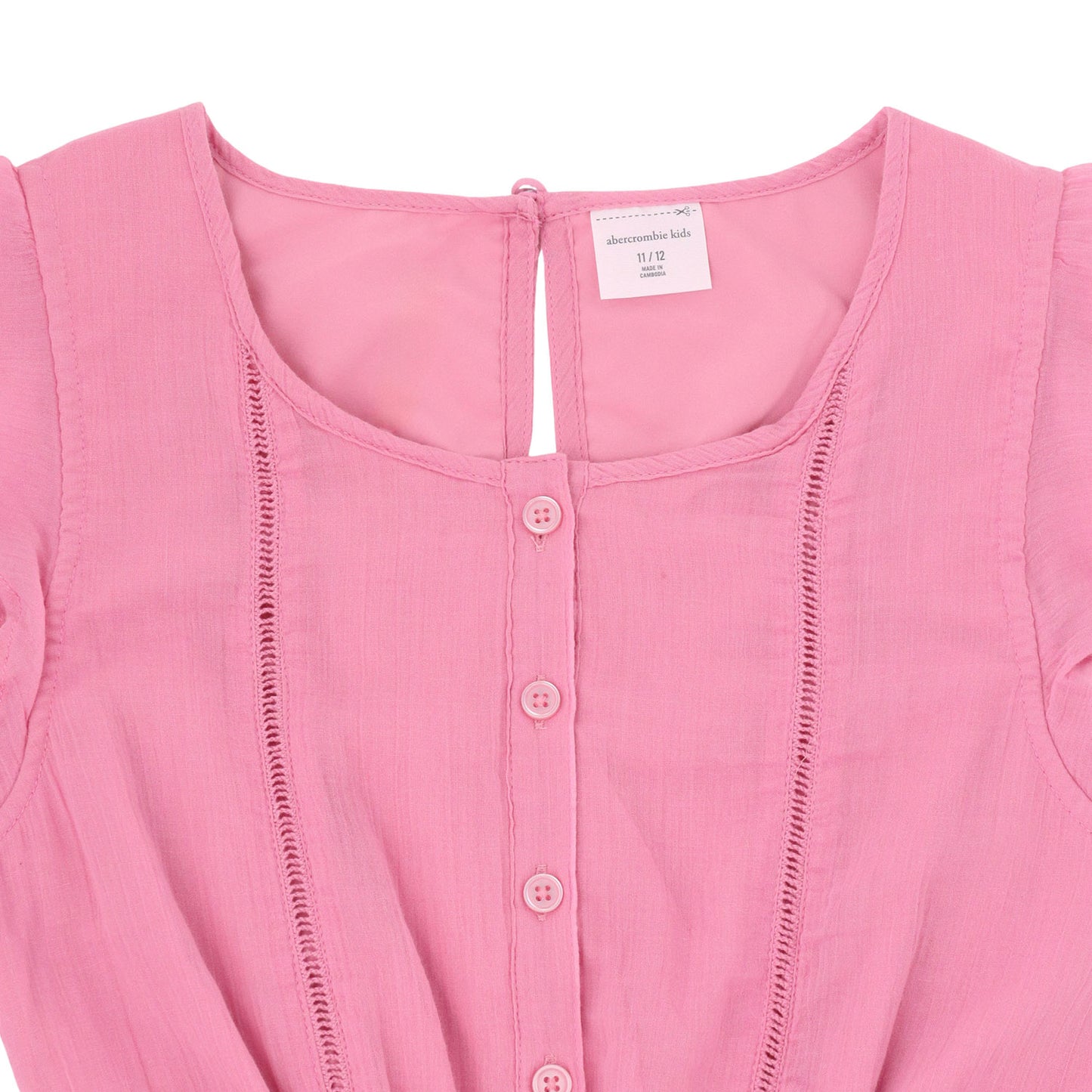 【110-170cm】  A&F(アバクロンビー&フィッチ) ロンパース AFG FLUTTER SLEEVE EYELET ROMP