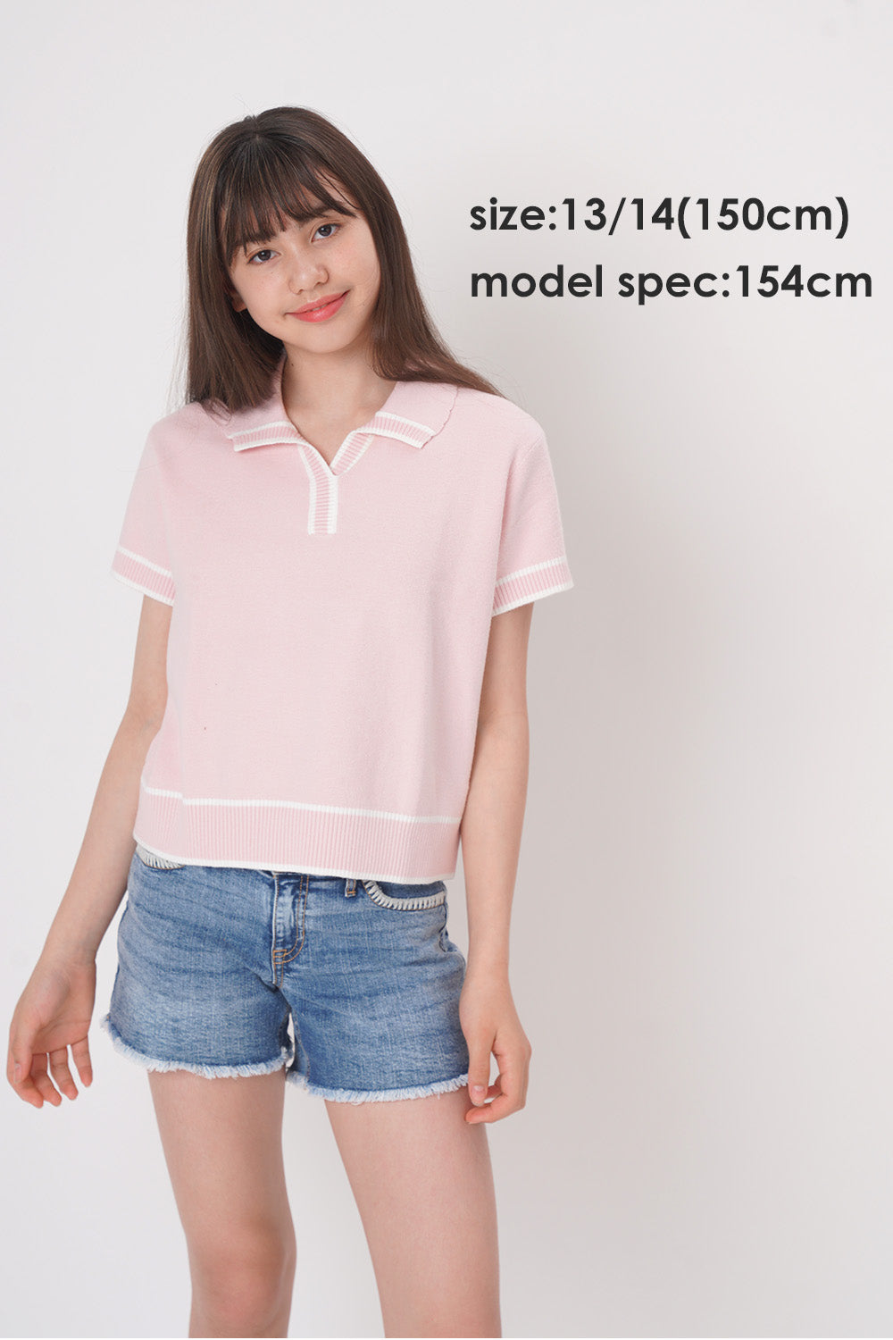 【110-170cm】  A&F(アバクロンビー&フィッチ) セーター AFG SHORT SLEEVE COLLAR SWEATE