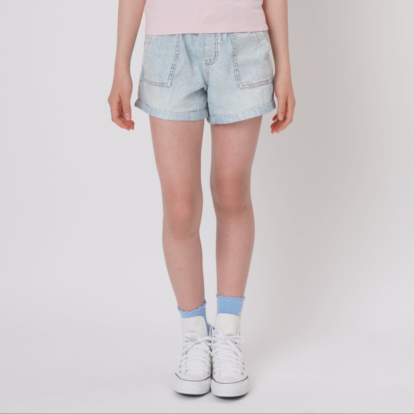 【110-170cm】  A&F(アバクロンビー&フィッチ) ハーフパンツ AFG HR PULL ON RELAX DENIM SHO