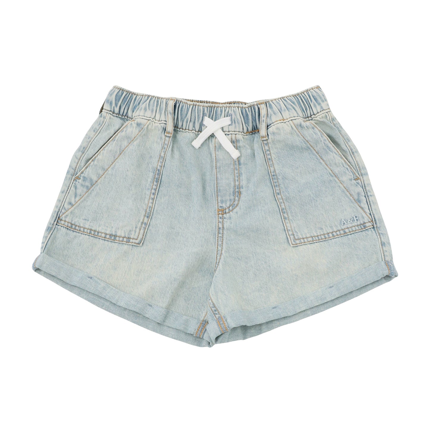 【110-170cm】  A&F(アバクロンビー&フィッチ) ハーフパンツ AFG HR PULL ON RELAX DENIM SHO
