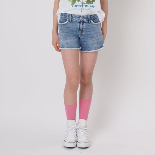 【110-170cm】  A&F(アバクロンビー&フィッチ) ハーフパンツ AFG LR MIDI STITCHY DENIM SHOR