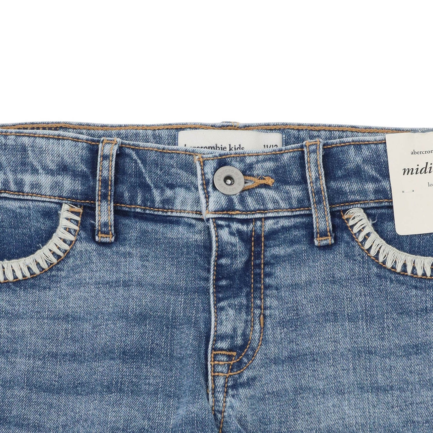 【110-170cm】  A&F(アバクロンビー&フィッチ) ハーフパンツ AFG LR MIDI STITCHY DENIM SHOR