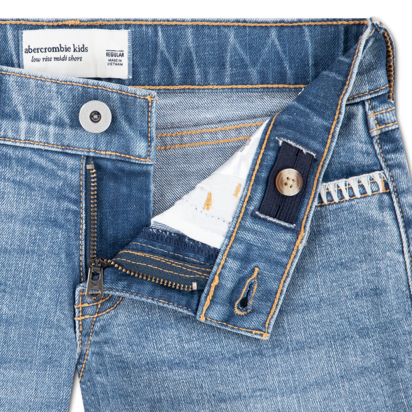 【110-170cm】  A&F(アバクロンビー&フィッチ) ハーフパンツ AFG LR MIDI STITCHY DENIM SHOR