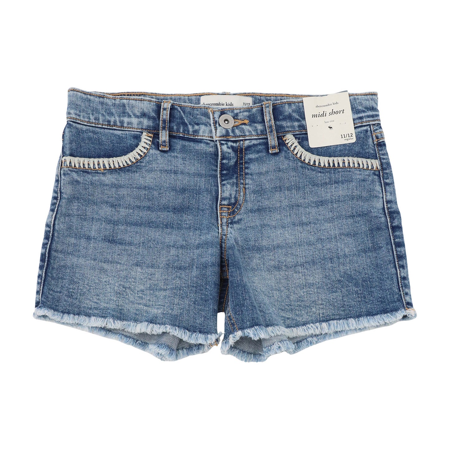 【110-170cm】  A&F(アバクロンビー&フィッチ) ハーフパンツ AFG LR MIDI STITCHY DENIM SHOR