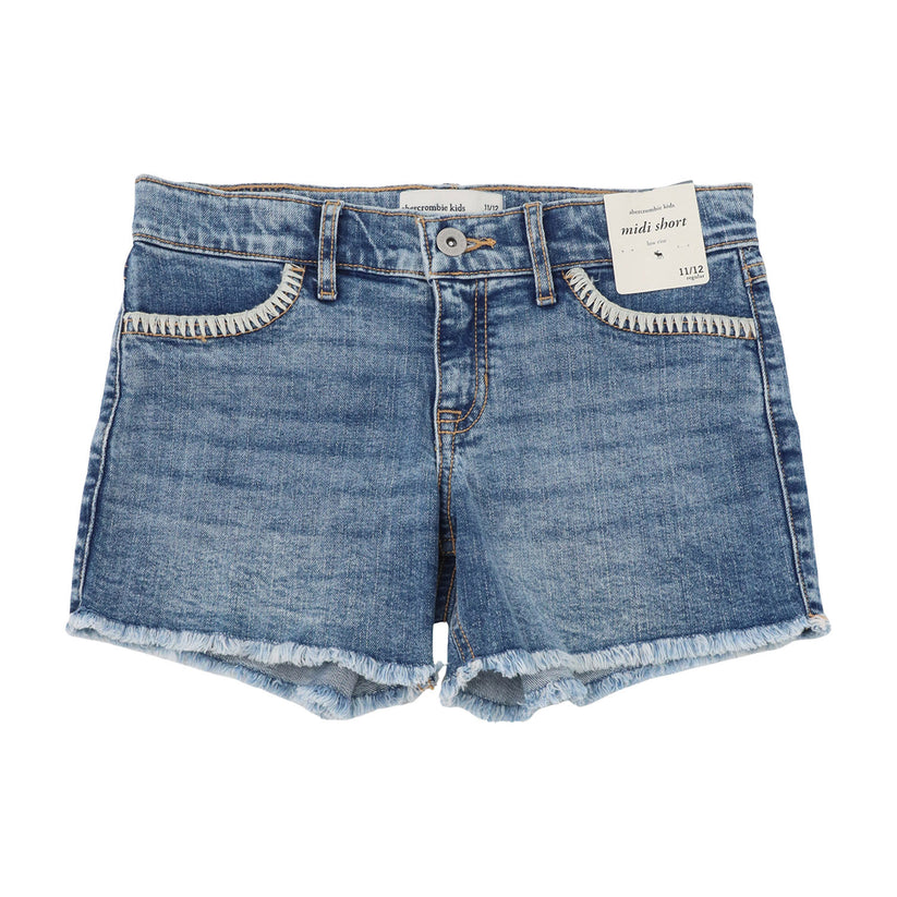 【110-170cm】  A&F(アバクロンビー&フィッチ) ハーフパンツ AFG LR MIDI STITCHY DENIM SHOR