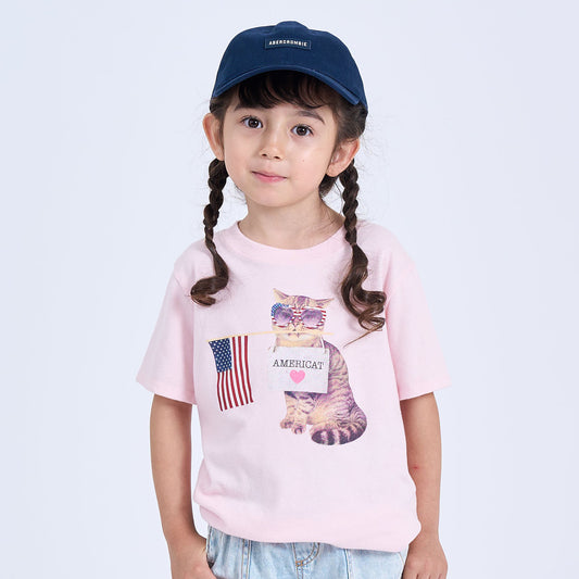 【110-170cm】  A&F(アバクロンビー&フィッチ) 半袖Tシャツ AFG AMERICAT OVERSIZE TEE