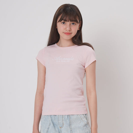 【110-170cm】  A&F(アバクロンビー&フィッチ) 半袖Tシャツ AFB CORE SCRIPT BABY TEE
