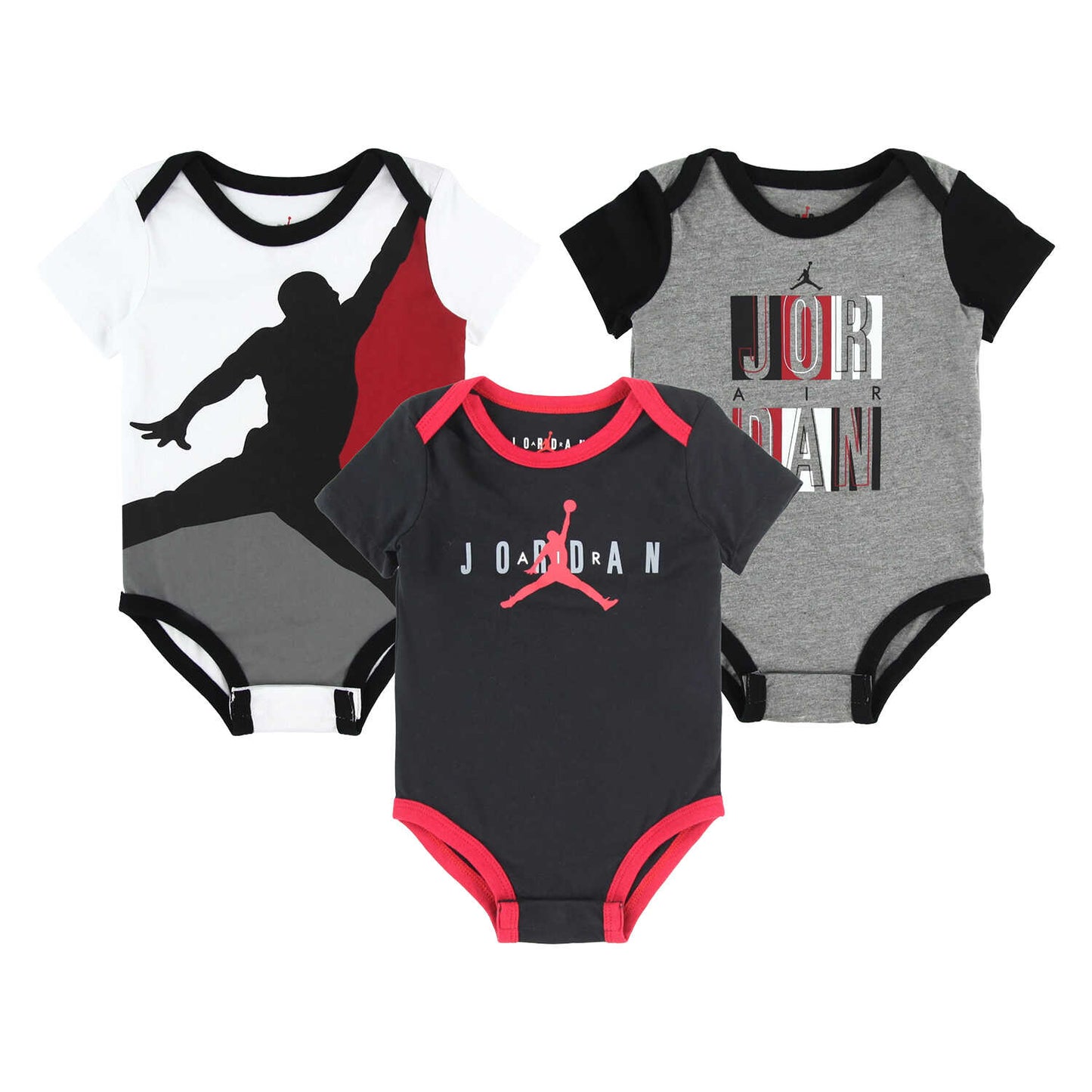 ベビー(55-70cm) セット商品 JORDAN(ジョーダン) JDB AIR JUMBLED 3-PK BODYSUIT