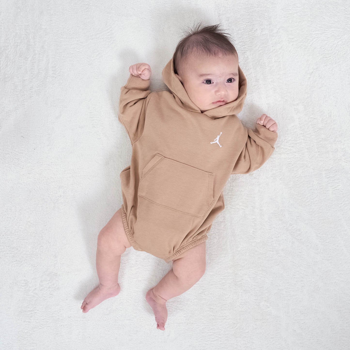 ベビー(60-70cm) ロンパース JORDAN(ジョーダン) JDN MJ JUMPMAN CORE HOODED CRE