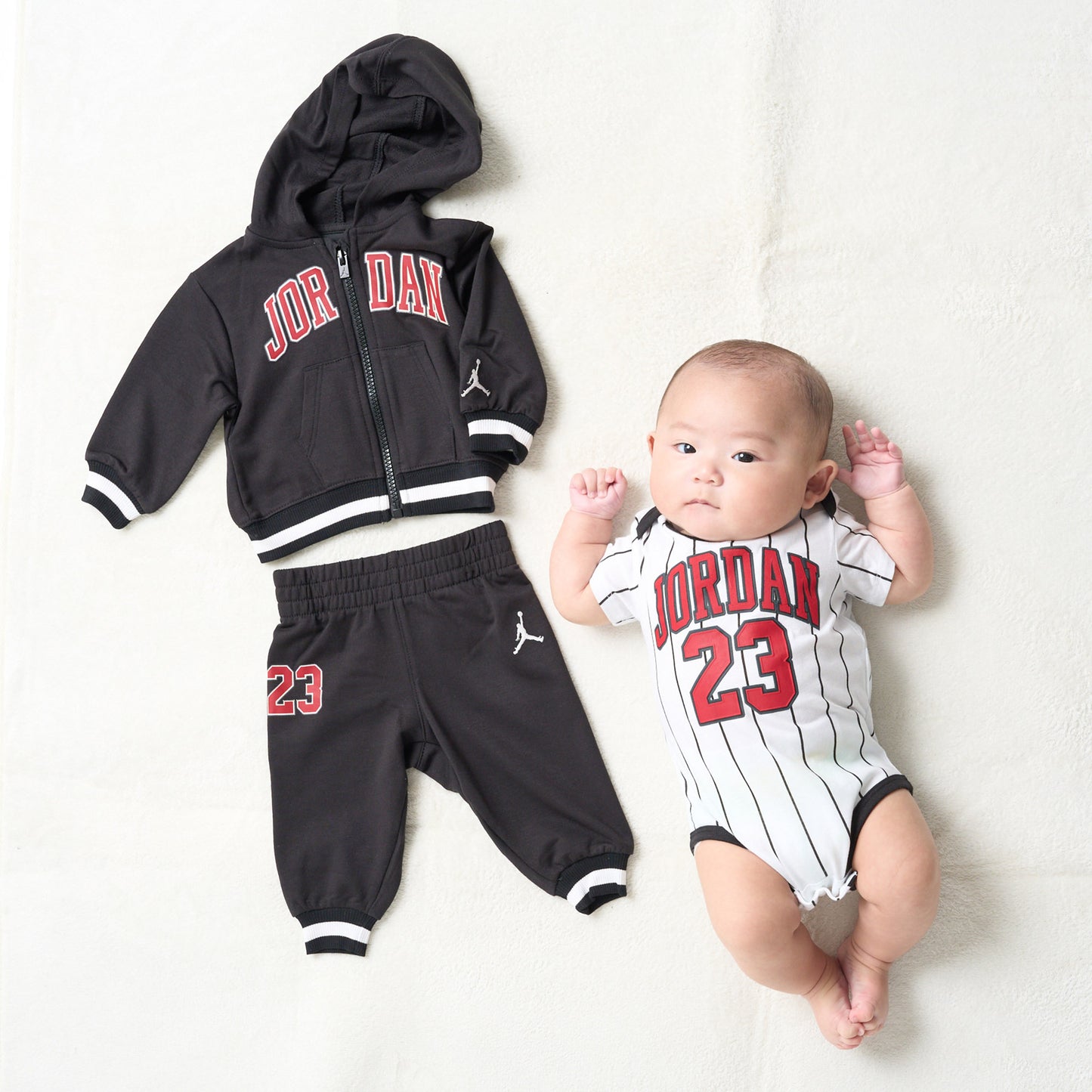 ベビー(55-70cm) セット商品 JORDAN(ジョーダン) JDN MJ 23 JERSEY FZ SET