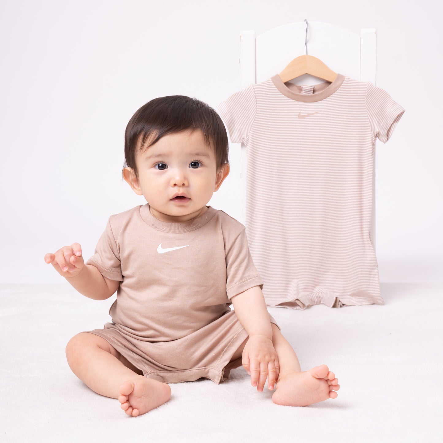 【公式限定】ベビー(55-70cm)  NIKE(ナイキ) ロンパース NKN ESSENTAILS 2PK ROMPER