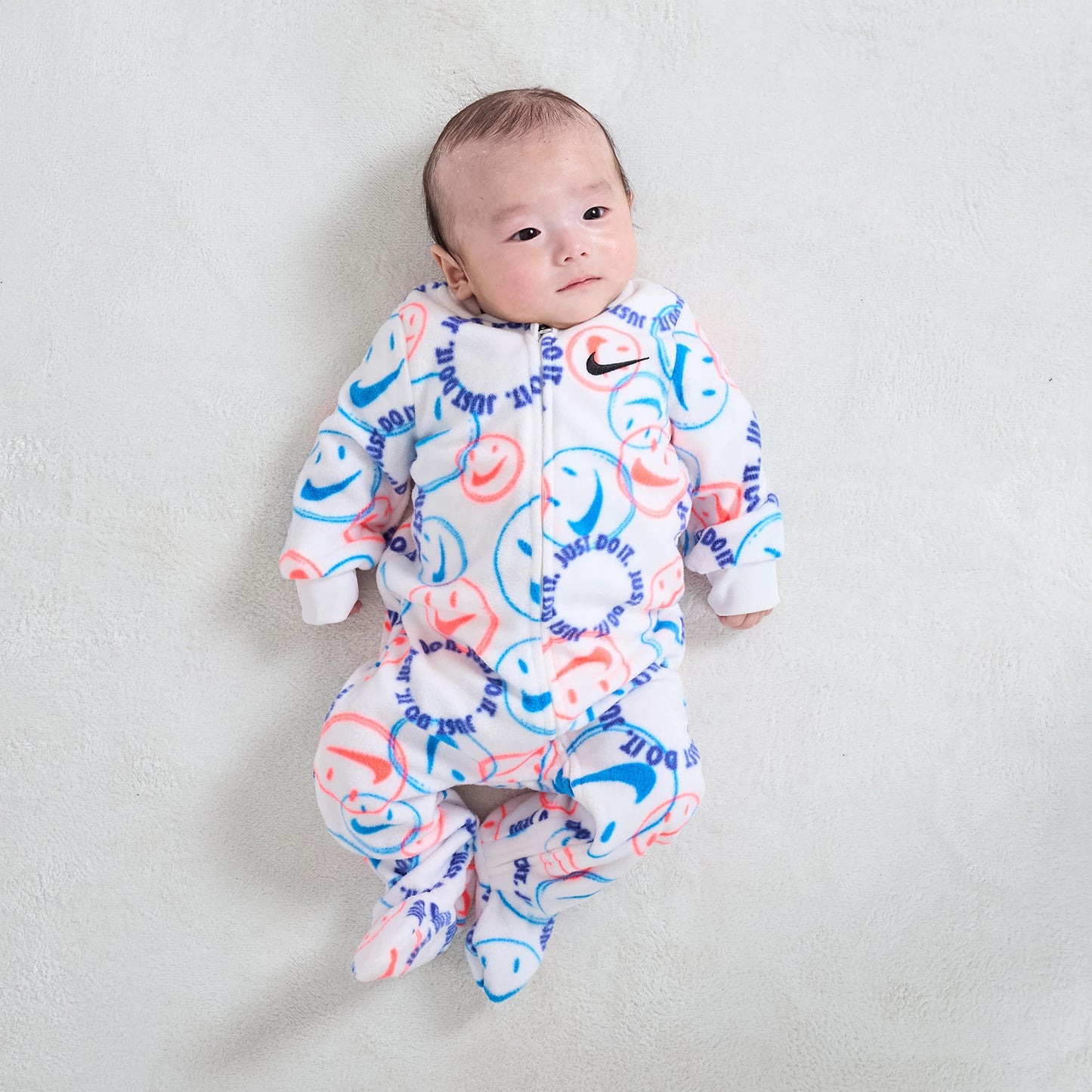 ベビー(55-70cm) ロンパース NIKE(ナイキ) NKN HAPPY AOP MICROFLC FC