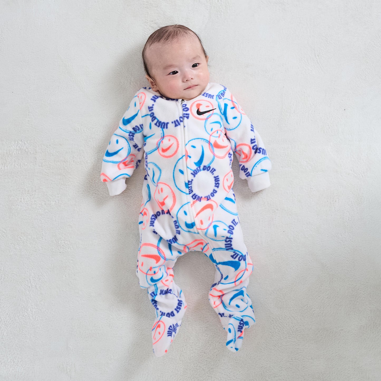 ベビー(55-70cm) ロンパース NIKE(ナイキ) NKN HAPPY AOP MICROFLC FC