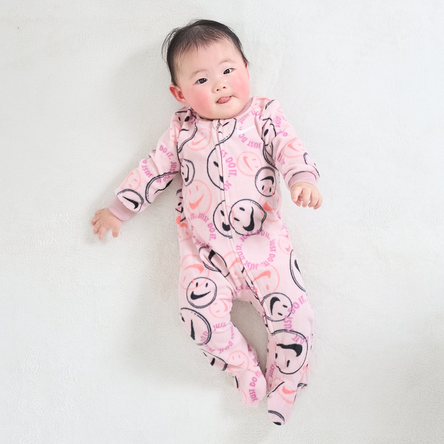 ベビー(55-70cm) ロンパース NIKE(ナイキ) NKN HAPPY AOP MICROFLC FC