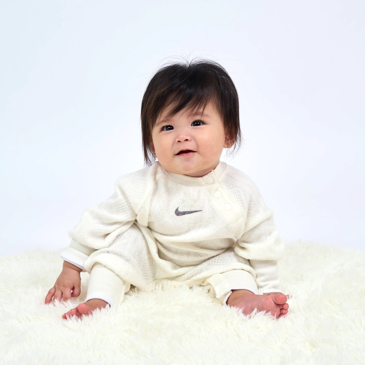 【新品・未使用】　HYEON baby knit ベビー(55-70cm) ロンパース NIKE(ナイキ) NKN READYSET CABLE KNIT