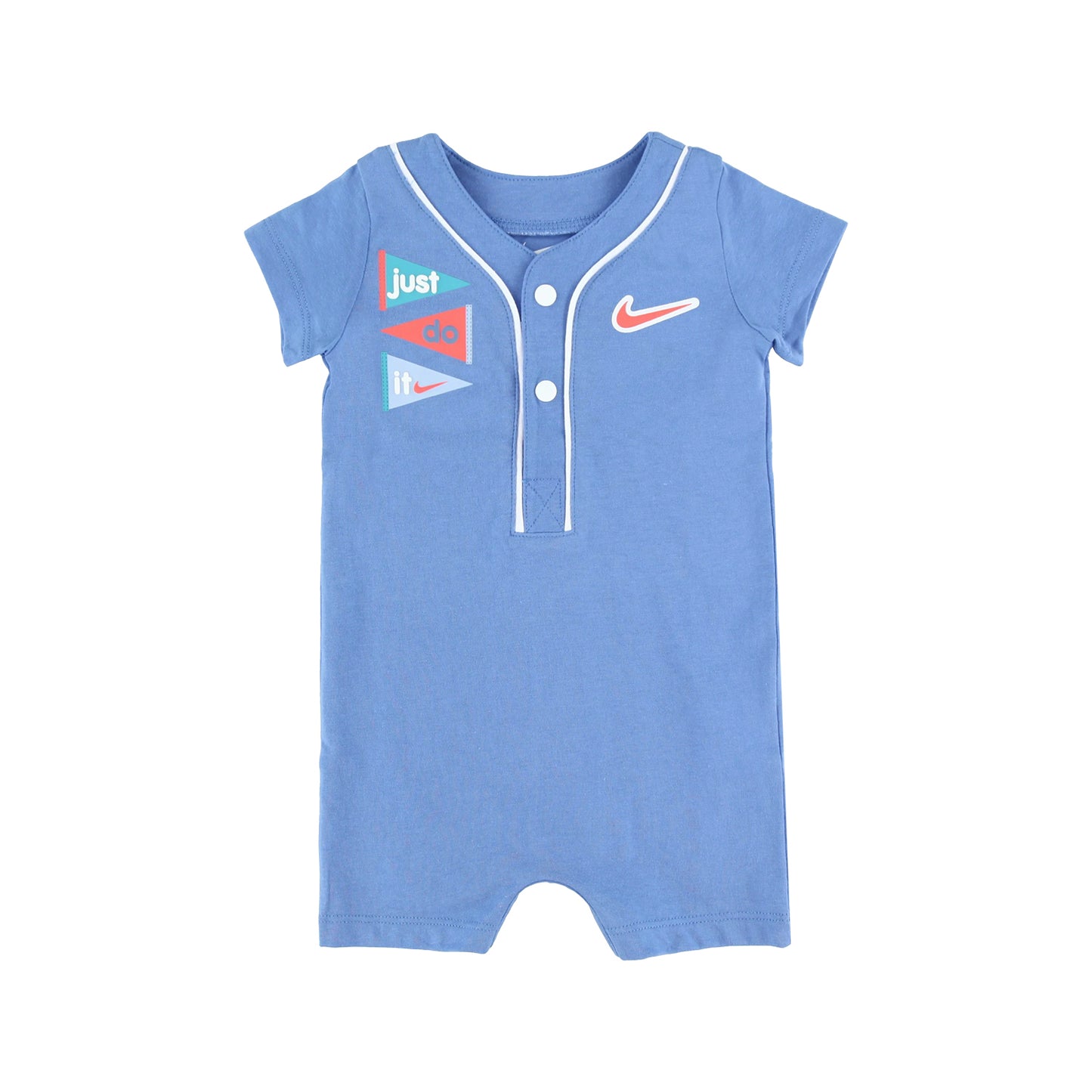 ベビー(55-70cm) ロンパース NIKE(ナイキ) NKN E1D1 SS SHORT COVERALL