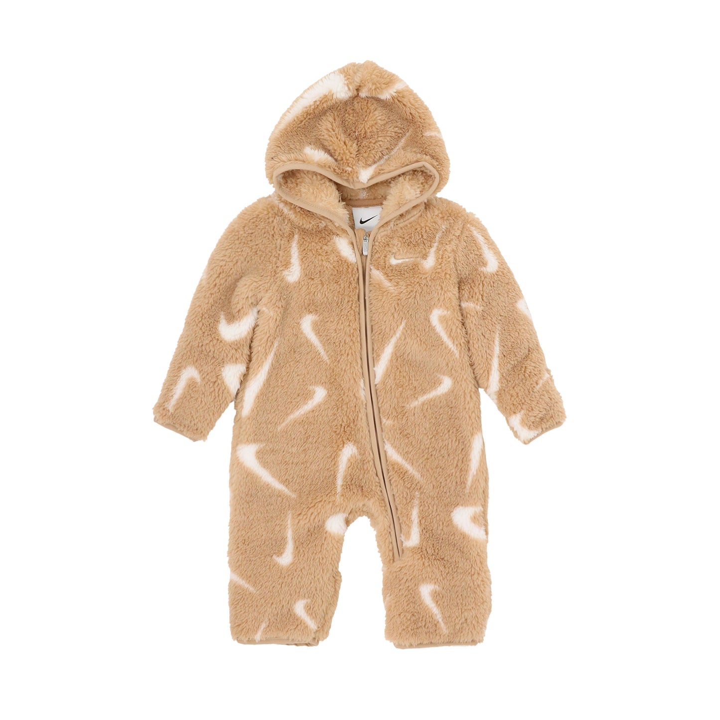 【公式限定】ベビー(55-70cm)  NIKE(ナイキ) ロンパース NKN HOODED AOP SHERPA COVERALL