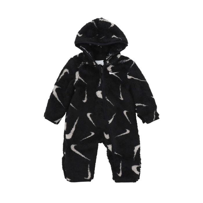 【公式限定】ベビー(55-70cm)  NIKE(ナイキ) ロンパース NKN HOODED AOP SHERPA COVERALL