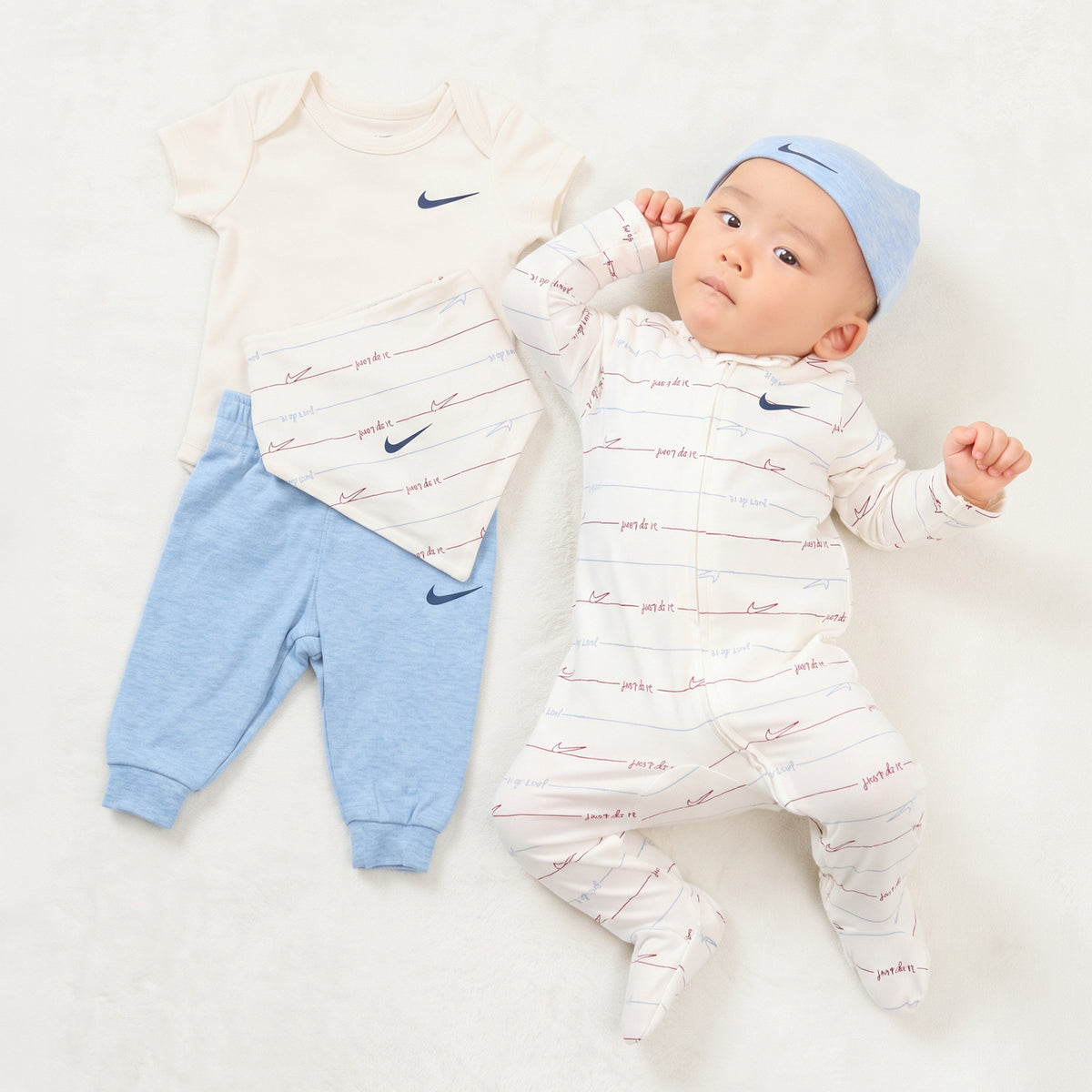 ベビー(55-70cm) セット商品 NIKE(ナイキ) NKN READYSET GROW 3PC SET+BIB&