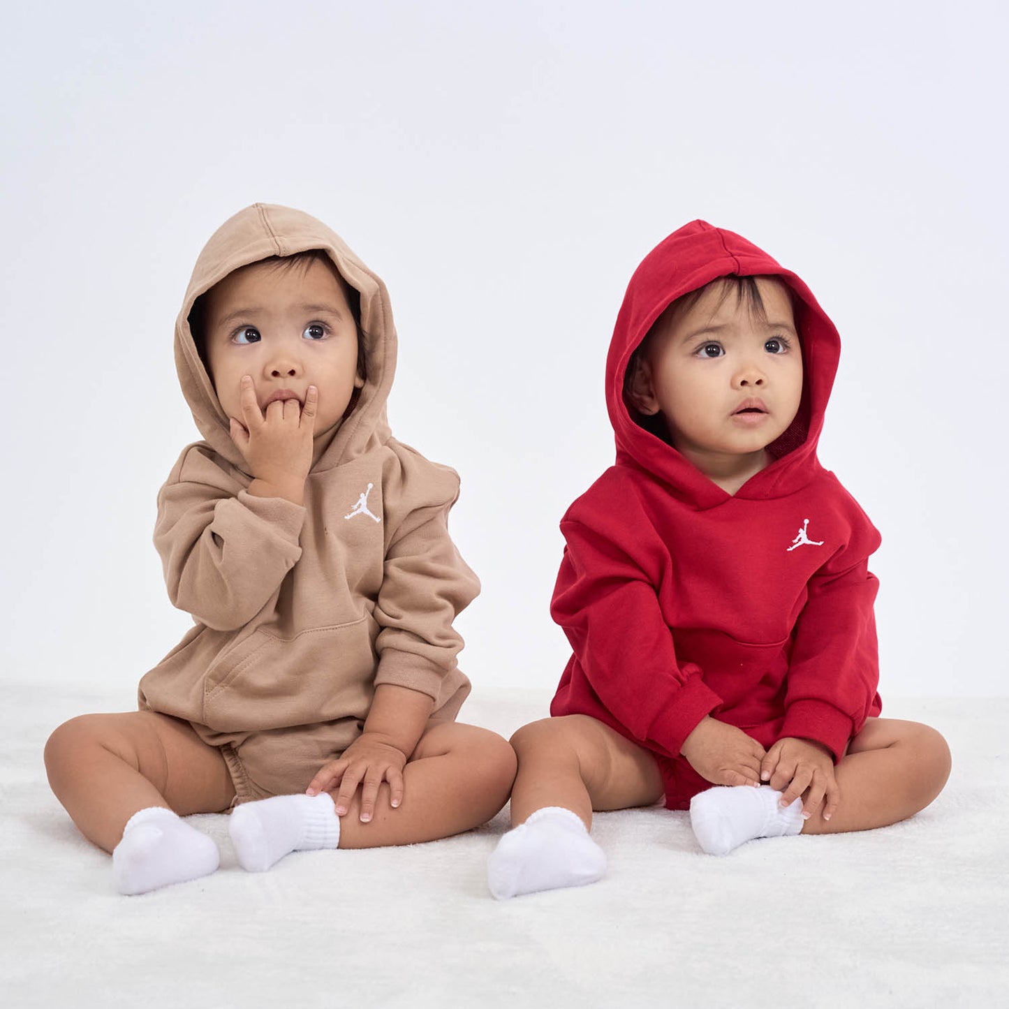 ベビー(80-90cm) ロンパース JORDAN(ジョーダン) JDN MJ JUMPMAN CORE HOODED CRE