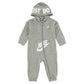 ベビー(74-92cm) ロンパース NIKE(ナイキ) NKN HOODED BABY FT COVERALL