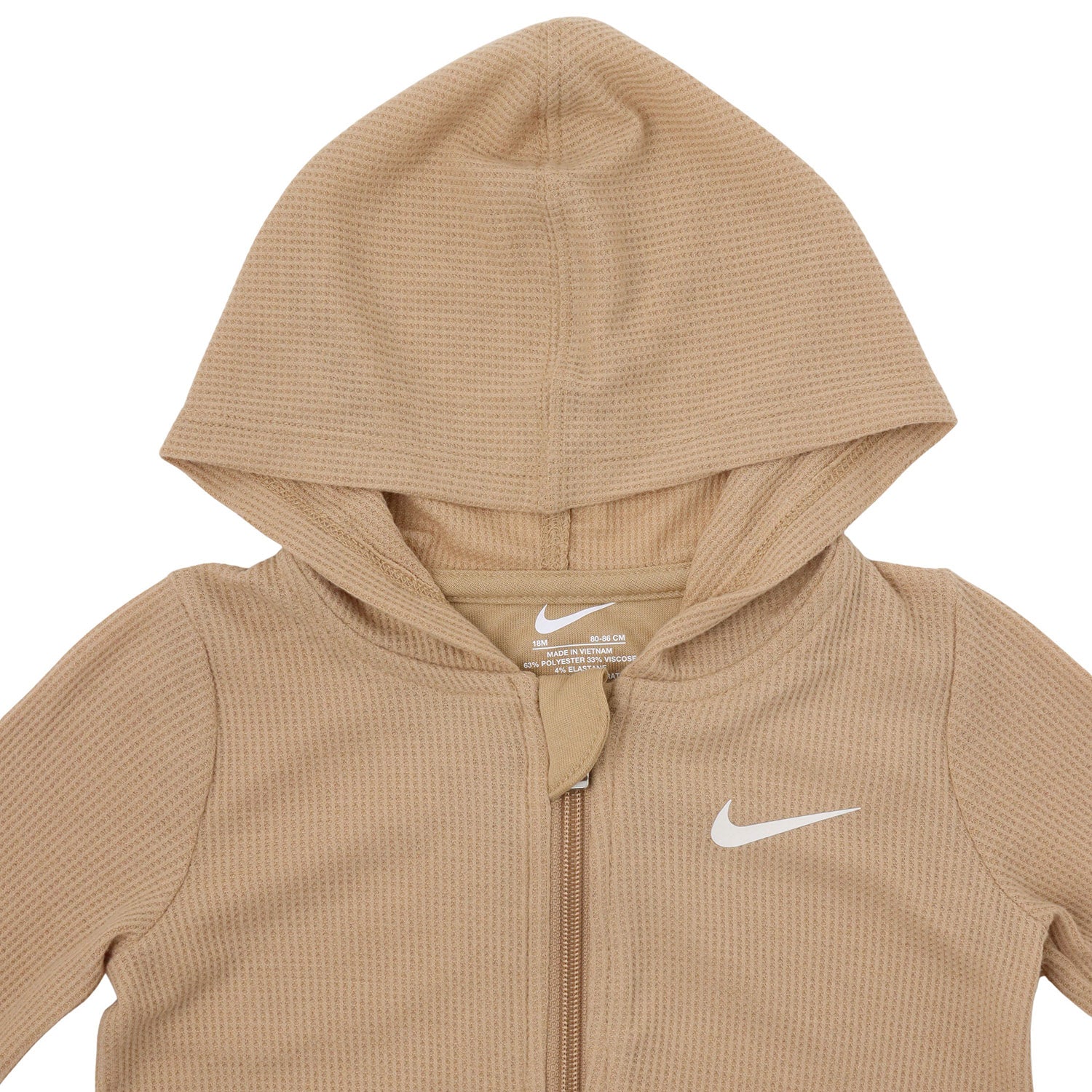 Nike ナイキ　ベージュ　カバーオール Mサイズ 公式限定】ベビー(80-90cm) NIKE(ナイキ) ロンパース NKN NON-FOOTED