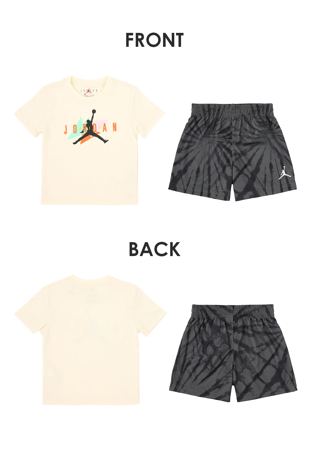 トドラー(90-100cm)  JORDAN(ジョーダン)  JDB FESTIVAL TIE DYE SHORT SET