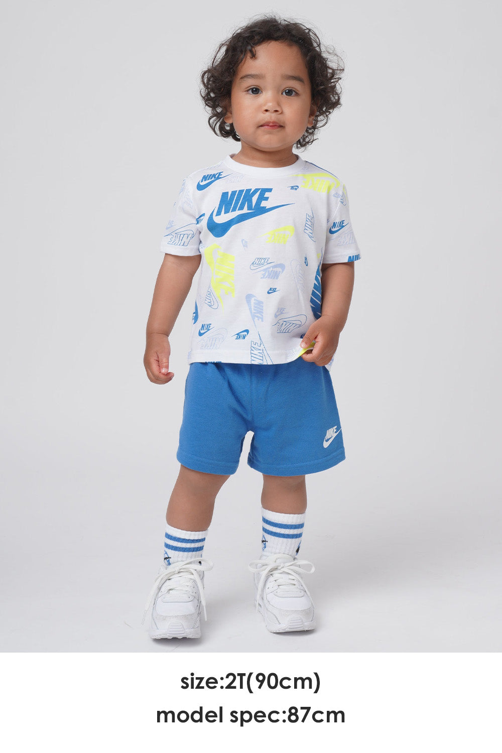 トドラー(90-100cm)  NIKE(ナイキ) セットアップ NKN N NSW AOP LT WT FT SHORT S