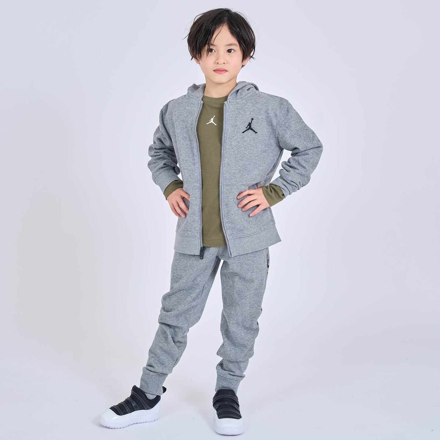キッズ(105-120cm) アウター JORDAN(ジョーダン) JDB MJ ESSENTIALS FT FZ HOODIE