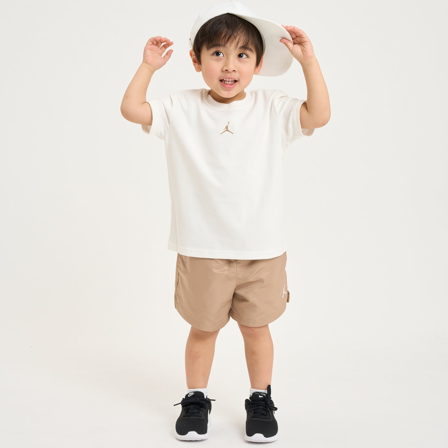 【公式限定】キッズ(105-120cm)  JORDAN(ジョーダン) セットアップ JDB JUMPMAN WOVEN PLAY SHORT S