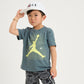 【公式限定】キッズ(105-120cm)  JORDAN(ジョーダン) 半袖Tシャツ JDB JUMPMAN GRID BLUR