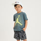 【公式限定】キッズ(105-120cm)  JORDAN(ジョーダン) 半袖Tシャツ JDB JUMPMAN GRID BLUR