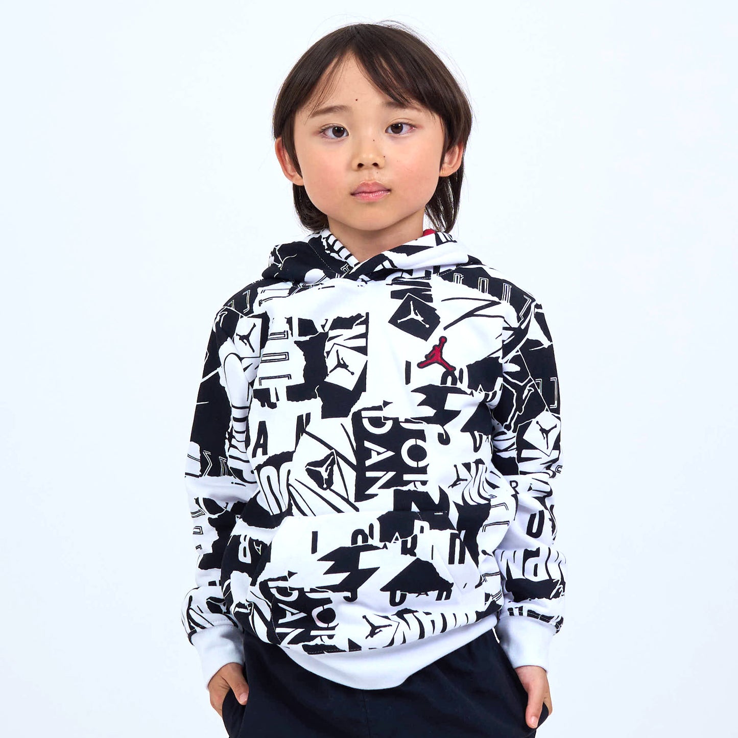 キッズ(105-120cm) トレーナー/パーカー JORDAN(ジョーダン) JDB ESSENTIALS AOP PO