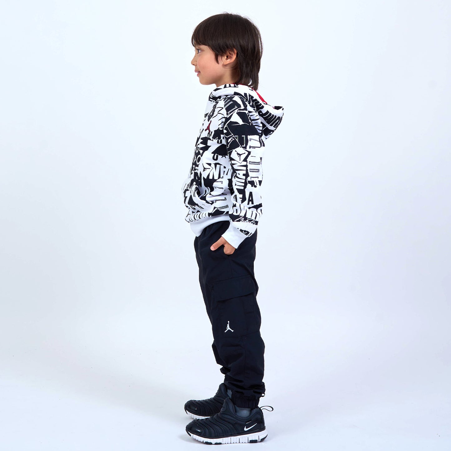 キッズ(105-120cm) トレーナー/パーカー JORDAN(ジョーダン) JDB ESSENTIALS AOP PO